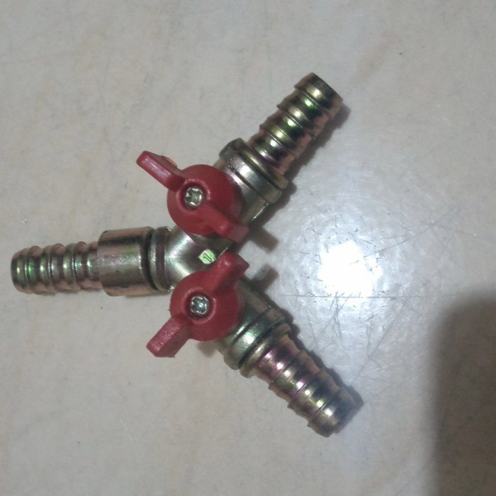KRAN SELANG GAS CABANG 3 UNTUK OVEN GAS