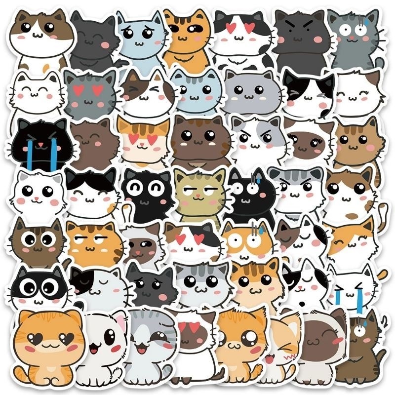 

[Ready Sto] 50Pcs Stier Kucing Cat Lucu Stiker Stiers (H)