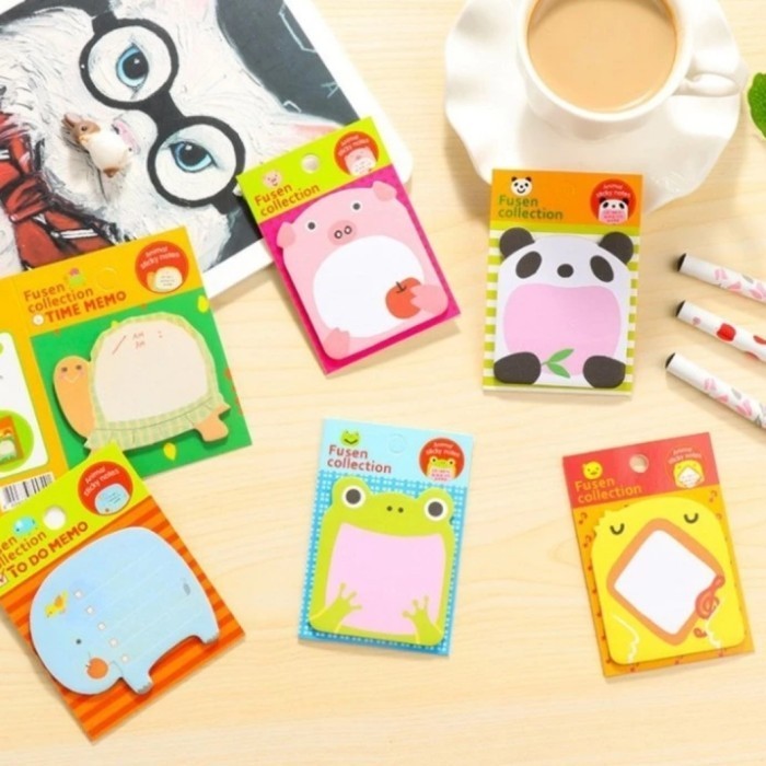 

$$$$] Sticky Notes Karakter Hewan Mini Tempelan Memo Catatan Kertas Animal
