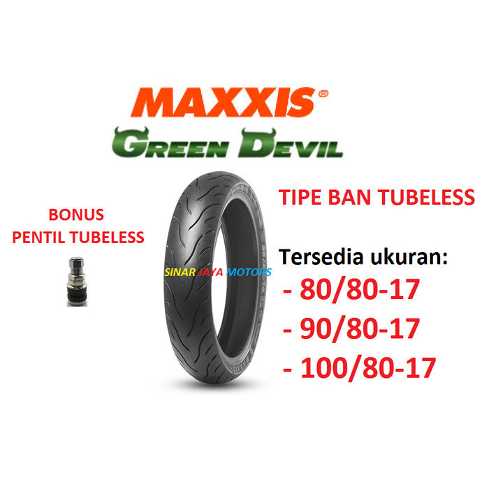 Ban Tubles Ring 17 80 80 17 90 80 17 100 80 17 Maxxis Green Devil