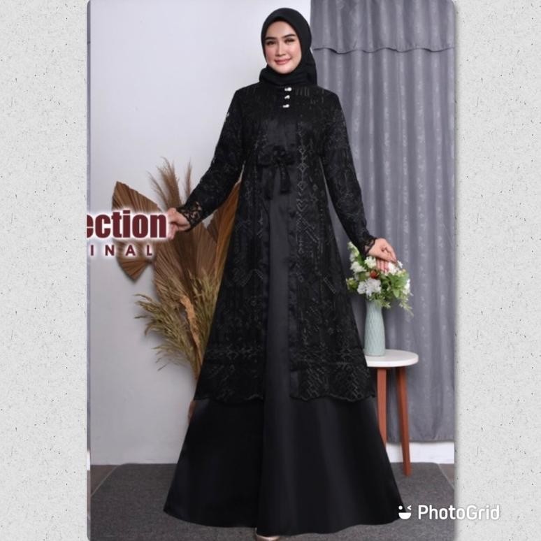 NEW Gamis pesta outer lepas pasang/gamis pesta mewah/gamis pesta jumbo/gamis kondangan/outer lepas p