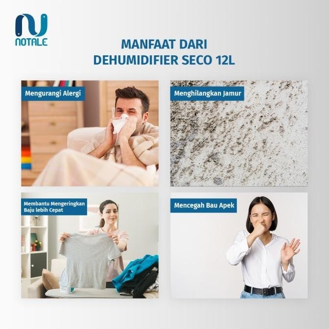 Notale Seco Smart Dehumidifier Serap Kelembapan With Wifi 12L/hari