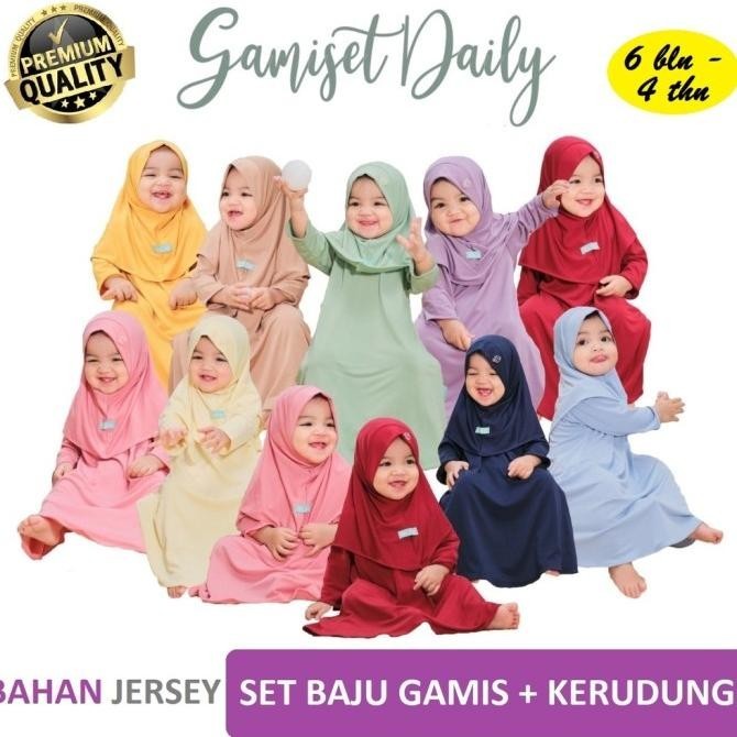 Baju Gamis Anak Perempuan Baju Muslim Bayi Perempuan umur 1 - 4 Tahun