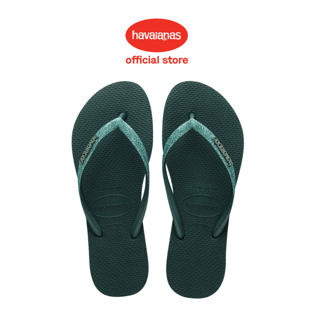 Havaianas 5266 Slim Sparkle Metallic - Pantanal Green - Sandal Wanita