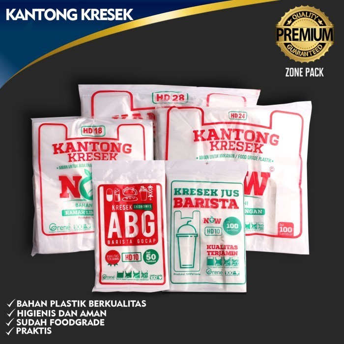 

~^~^~^] Kantong Kresek Bening HD Kantong Plastik Foodgrade Makanan Zone Pack