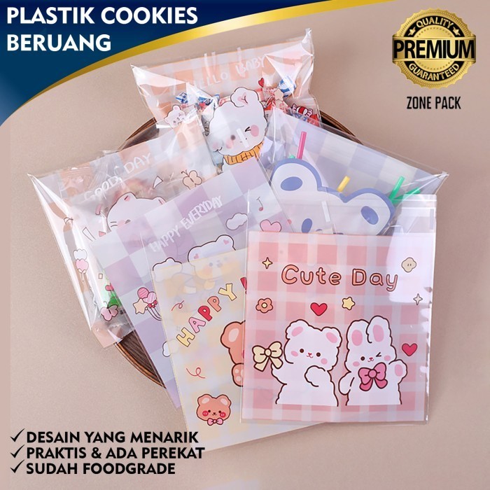 

paling diminati] [100 PCS] Plastik Cookies MotifPlastik Packing Cookies Plastik Opp