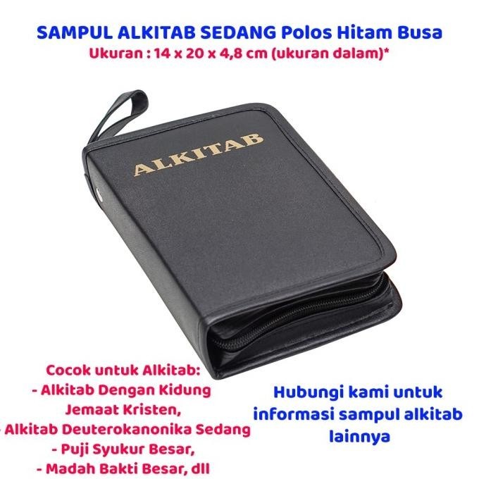 

Sampul Cover Alkitab Sedang -Polos Hitam Busa Tas Buku Katolik &Kidung