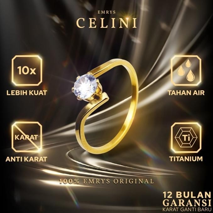 Emrys Premium Ring Celini Cincin Wanita