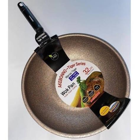 Wok Pan 32 cm AKEBONNO Inoble Tiger Series Wajan Penggorengan WokPan