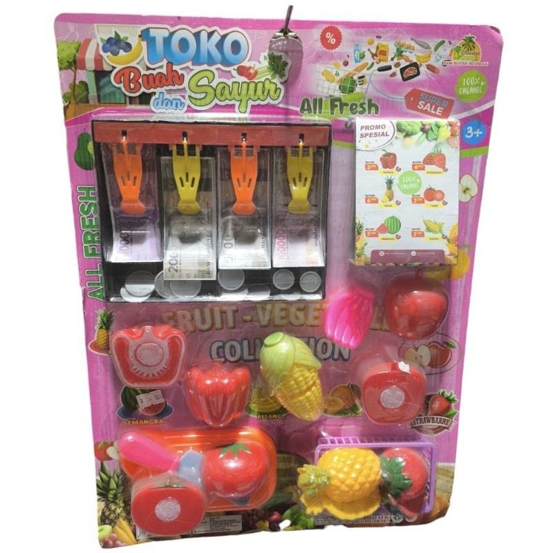 Mainan Toko Buah dan Sayur Potong - KasirKasiran Anak Perempuan Cewek