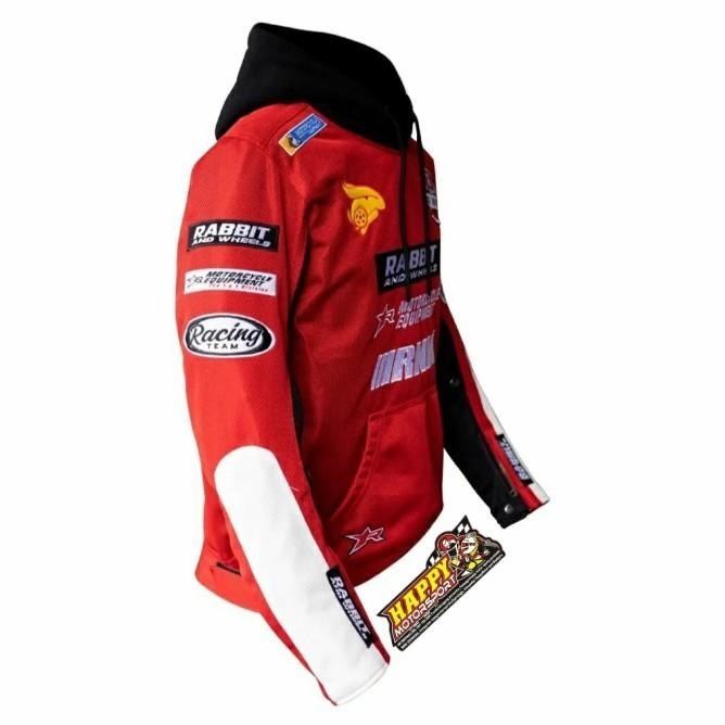 Jaket Touring Hoodie Rabbit And Wheels Jarvis Full Mesh Protector Terbaru