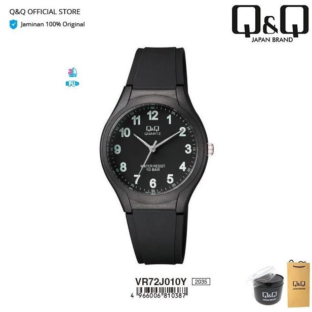Q&Q Qnq Qq Original Jam Tangan Wanita Rubber - Vr72 Vr72J Water Resist