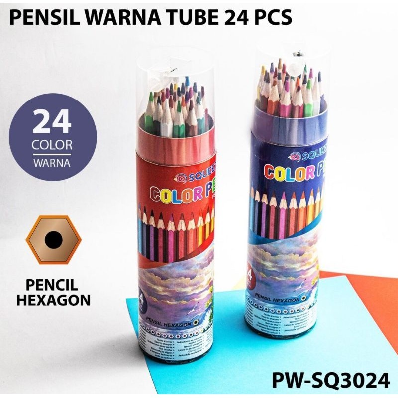 

Pensil Warna Panjang Tabung SQUEEZY PW-SQ3024 1 Tabung isi 24 pcs