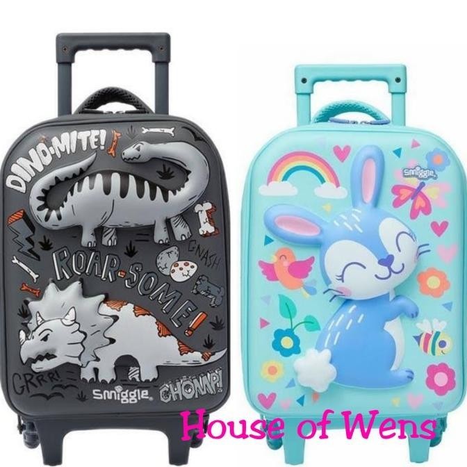 SMIGGLE ANIMALIA JUNIOR HARDTOP TROLLEY BAG ORIGINAL - TAS DORONG ANAK