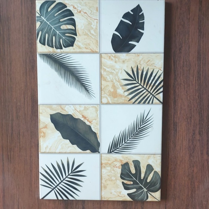 KERAMIK DINDING KAMAR MANDI 25x40 GLOSSY PUTIH ABU MARBLE- MULIA