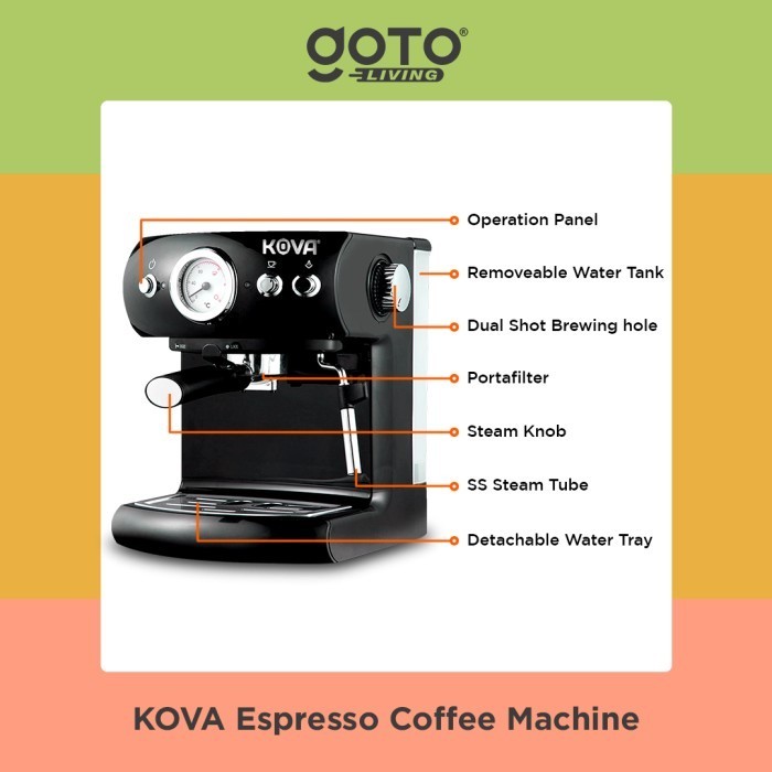 Kova Mesin Pembuat Kopi Coffee Espresso Maker