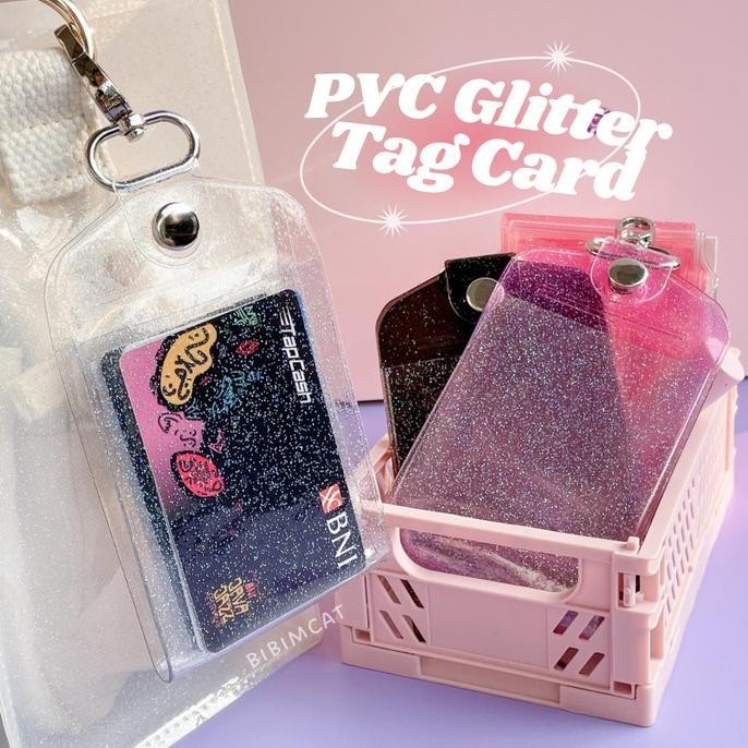 

PVC Glitter Tag Card / Gantungan Tas Kartu ID Card Holder