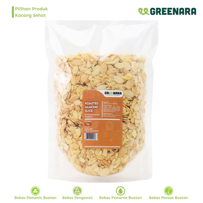 

Kacang Almond Iris Panggang 1 Kg / Roasted Almond Slice