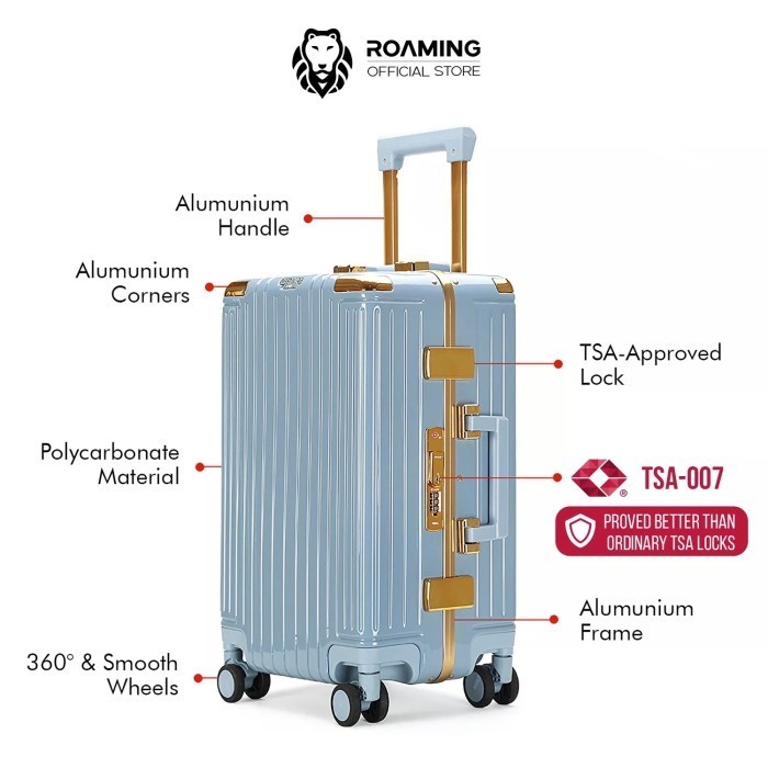 Koper Fiber Roaming T098 Koper Kabin Koper Bagasi Hardcase - Tsa Lock