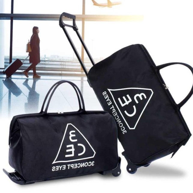 Tas Jinjing Travel Koper Roda Tarik Troli Duffel Bag Besar Troly Mudik