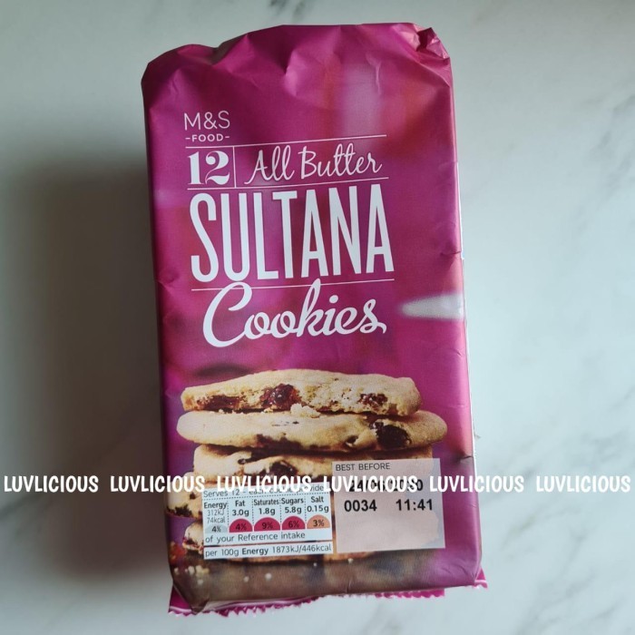 

M&S MARK MARKS AND SPENCER SULTANA GRAPE COOKIES BISCUITS BISKUIT