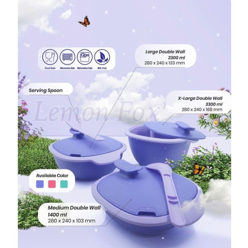 Tempat Prasmanan Kotak Wadah Saji Sayur Lauk Luzern Set Prasmanan 3Set