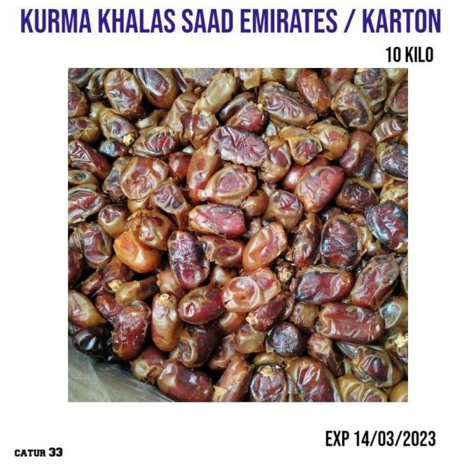 

Kurma Khalas Saad 10 Kilo Curah Per Karton United Arab Emirates