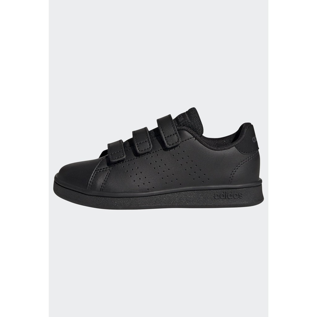 ADIDAS TENNIS Sepatu Advantage Court Lifestyle Hook-and-Loop Anak HItam GW6490