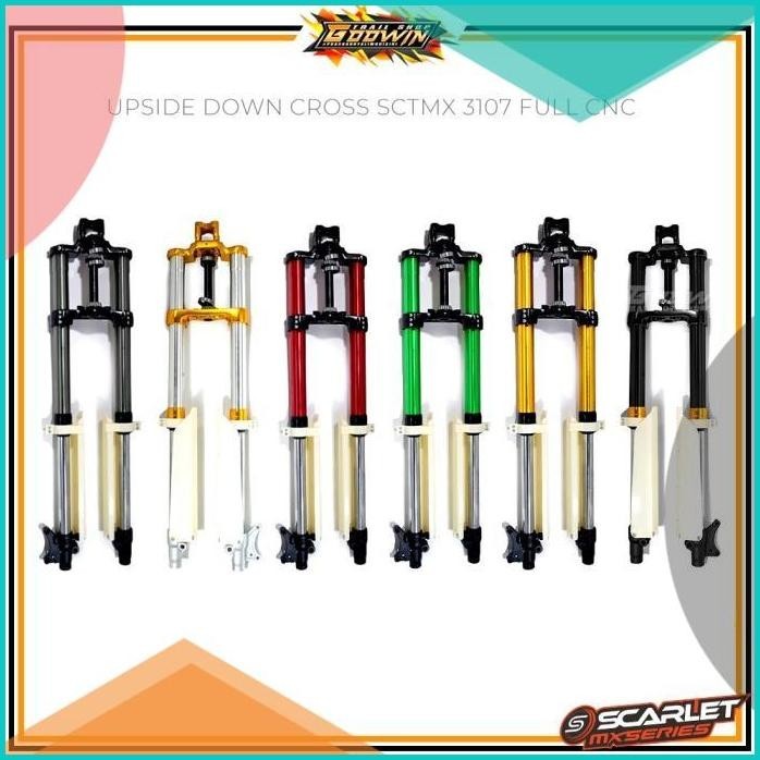 UPSIDEDOWN CROSS USD SCARLET 3107 FULL CNC + BEARING KLX 150 16novz3 o