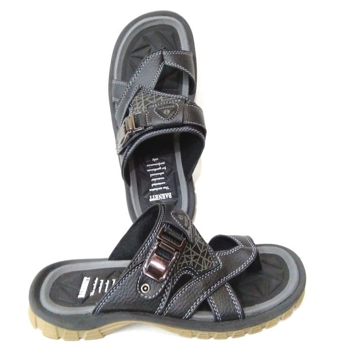 Baru Sandal Pria Dewasa Barnet Art,Dakota Top King 03,Hitam