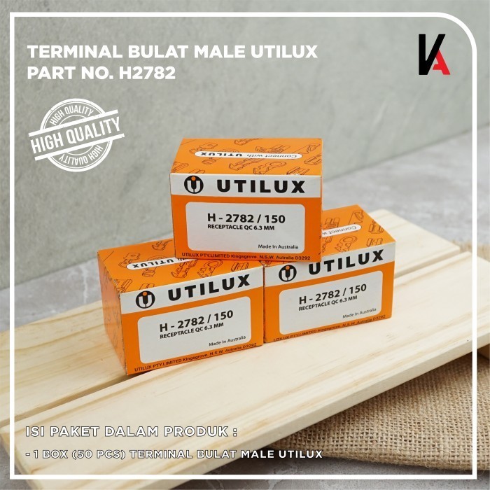 Best Skun Bulat Cowok / Konektor Male Terminal Skun Utilux H-2782 Original Gratis Ongkir