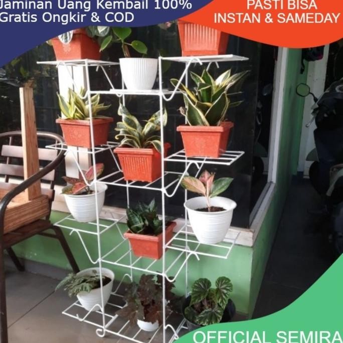 Rak Bunga 12 Susun / Rak Pot Bunga Besi 8 Mm / Rak Bunga Minimalis / Rusukkan