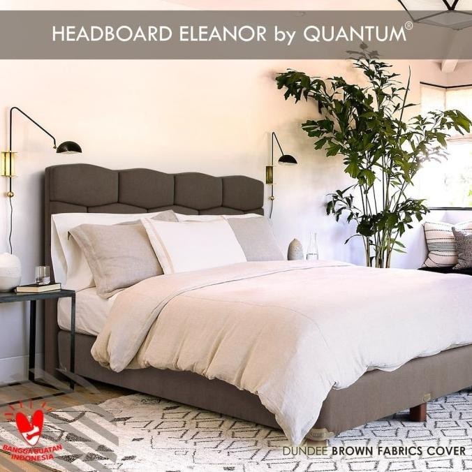 Quantum Headboard Eleanor Brown - Sandaran Kasur Springbed Spring Bed
