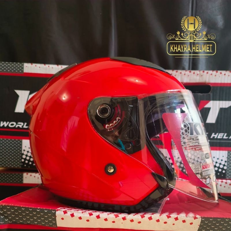 KYT HELM GALAXY SLIDE FLAT R SOLID FIRE RED