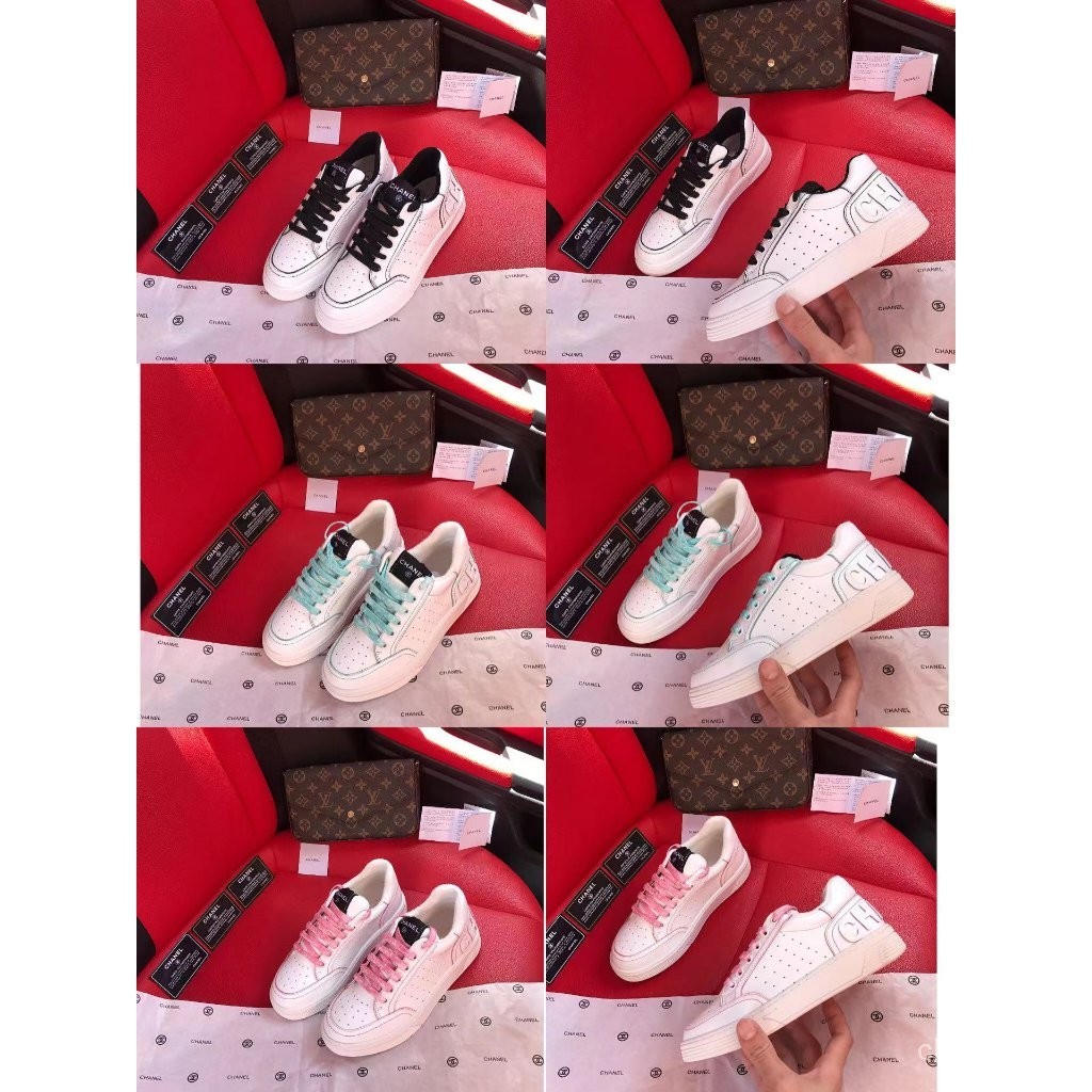 Original Chanel panda colored casual board shoes