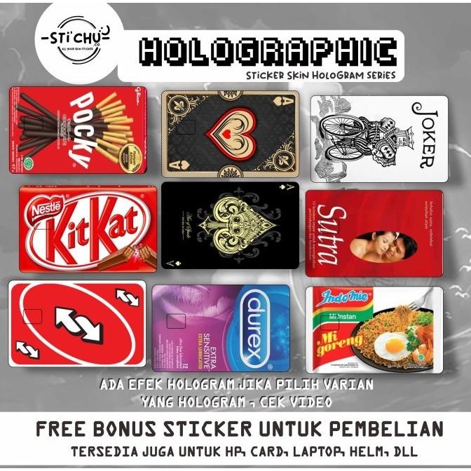 

Sticker Pelindung Kartu ATM SIM KTP Flazz Skin Card katalog Lucu 1 Ravnicmart