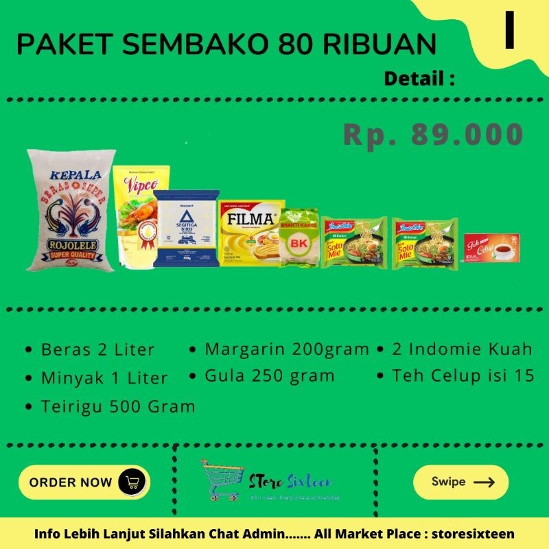 

Paket Sembako Murah 80 Ribuan I / Paket Sembako Murah By Storesixteen