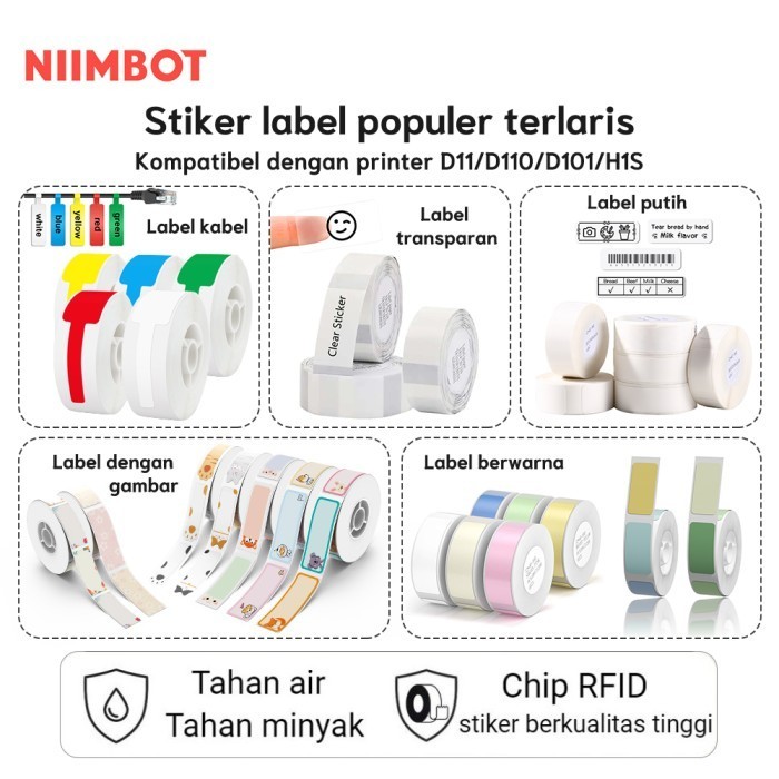 

NIIMBOT D110/D11/D101 Berbagai gaya stiker harga barcode kertas label