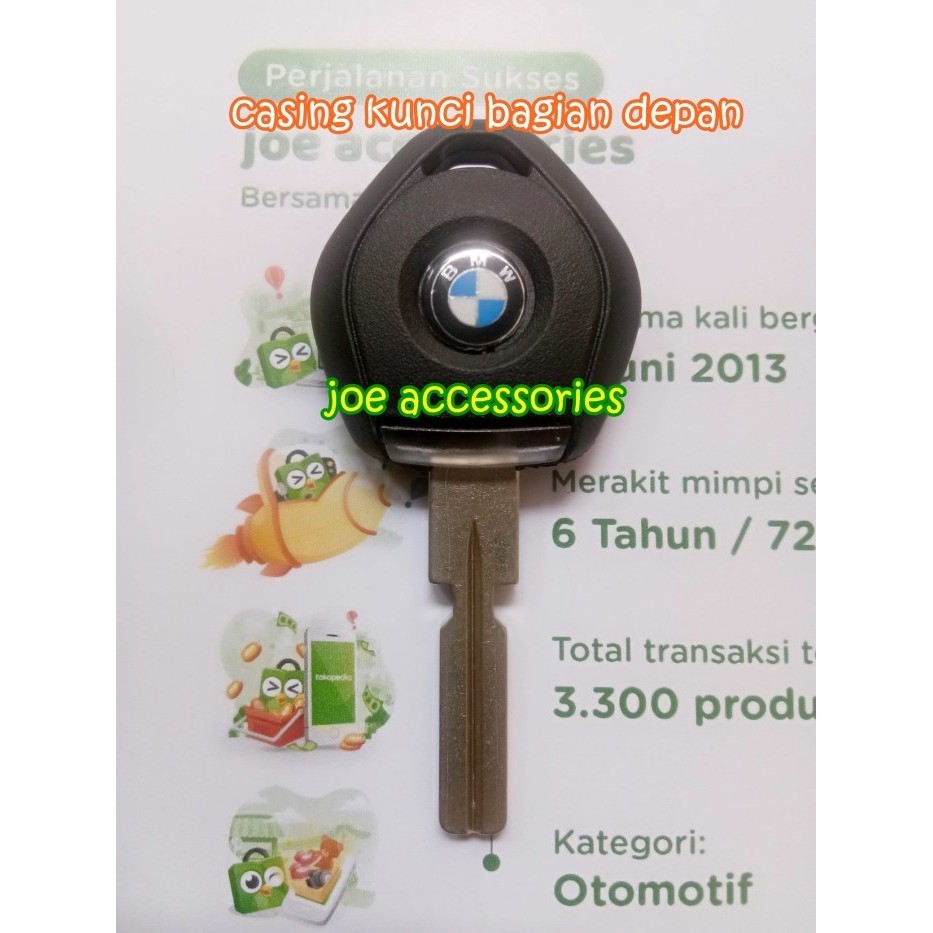 CASING KUNCI REMOTE KEY BMW E34 E36 1 TOMBOL LAMPU