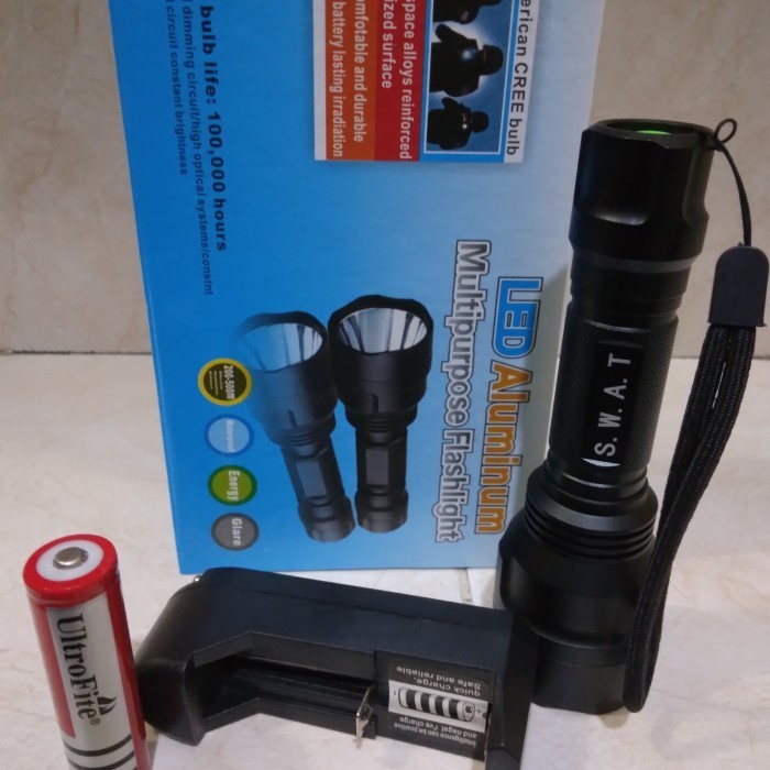 senter c8 jarak jauh senter berburu cahaya kuning