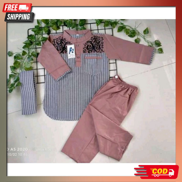 Setelan Motif Terbaru Anak Set Premium Baju Kokoh 10 11 12 Th Baju Pildacil Pakaian Ansk Laki-Laki U