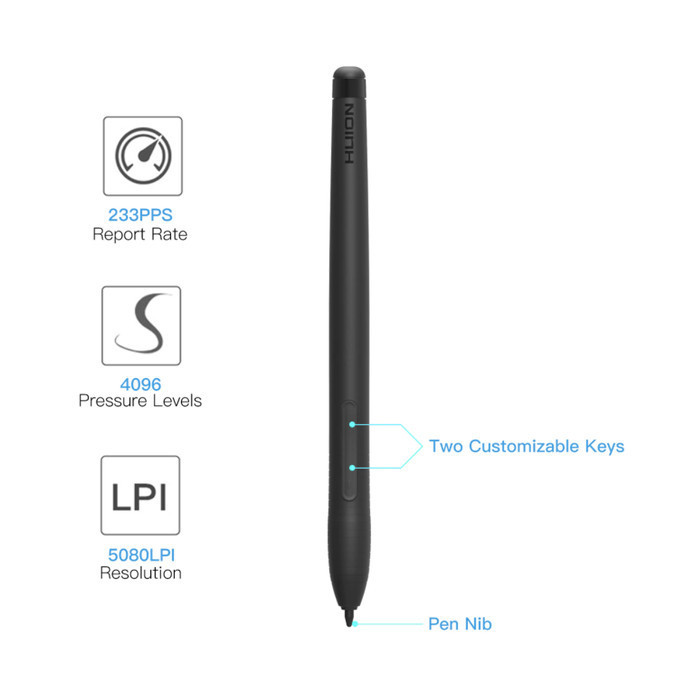 

Huion Stylus Pen PW201 Replacement Pen Drawing Tablet H430P HST640
