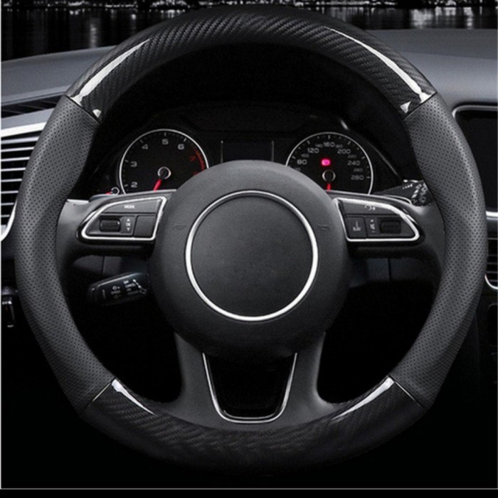 Ready Sarung Stir Steering Wheel Cover Mobil Motif Carbon Innova Lama