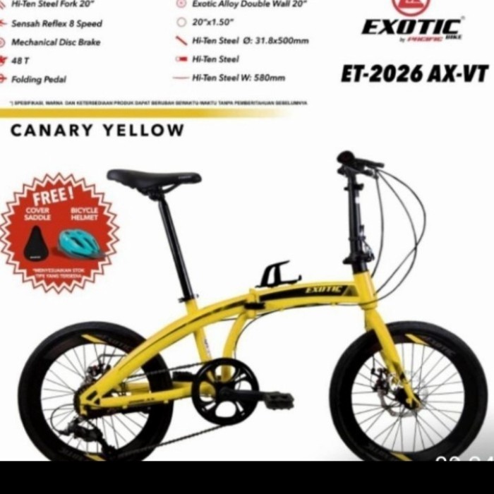 Sepeda Lipat Exotic 20 Inch Et-2026 Ax-Vt Terlaris