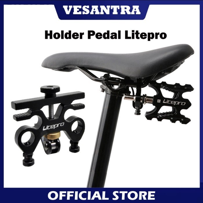 LITEPRO HOLDER PEDAL QR BUCKLE BRACKET TEMPAT PEDAL SELI HITAM