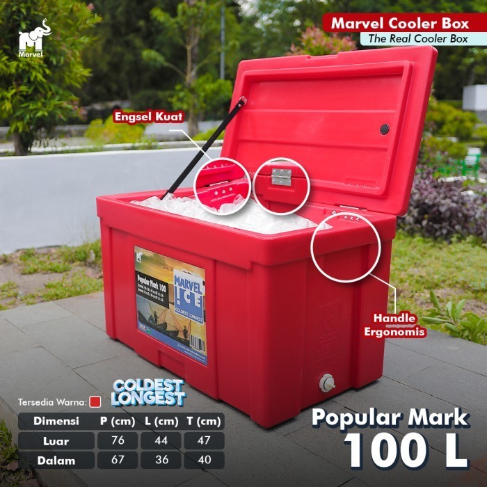 NEW MARVELCOOLER 100 LTR POPULAR MARK (COOLBOX - ICEBOX - ES BOX) ORIGINAL