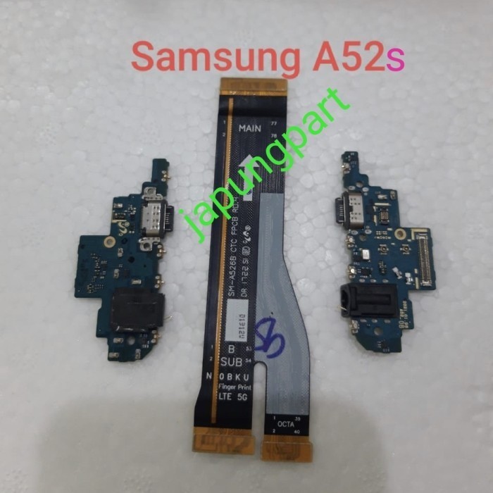 Papan pcb charger plus flexsibel main board Samsung galaxy A52s ori