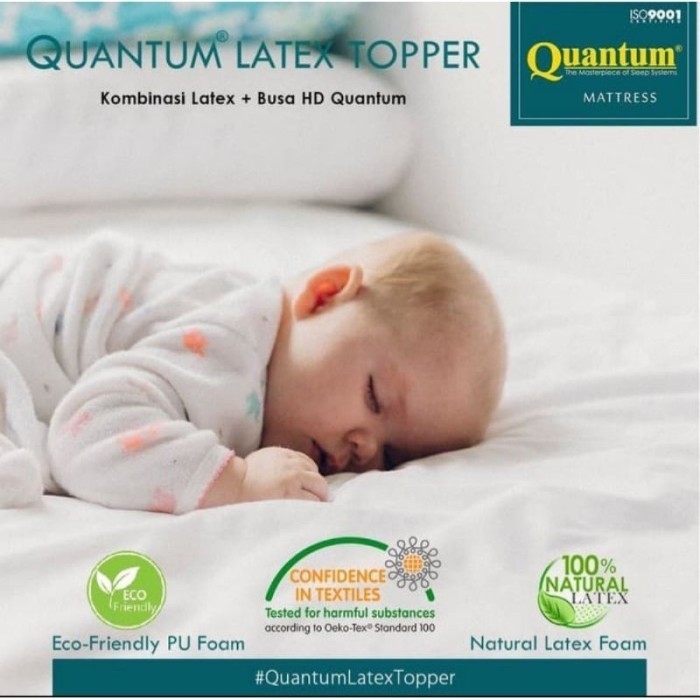Matras Topper Latex Quantum Original Pelapis Kasur / Springbed 120x200