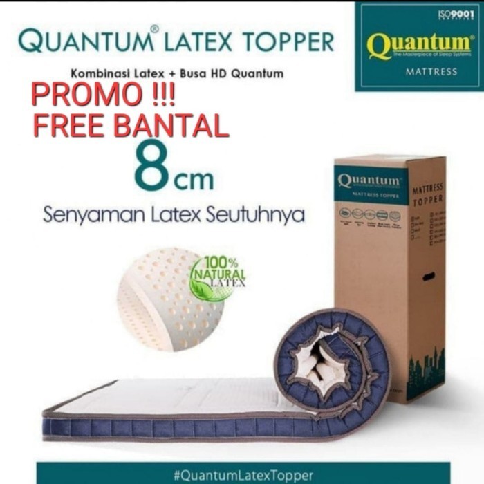Matras Topper Latex Quantum Pelapis Springbed