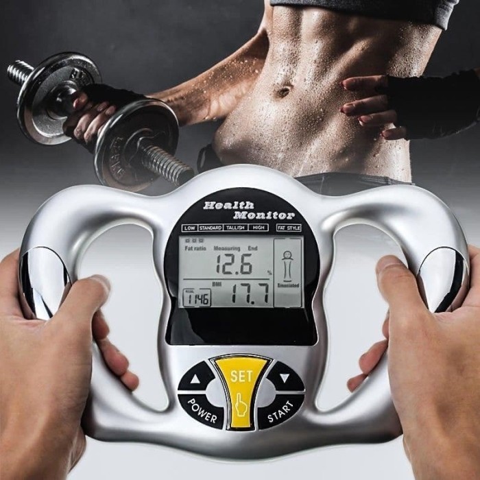 Handheld Digital Body Fat Health Tester Monitor Analyzer w/ BMI Meter